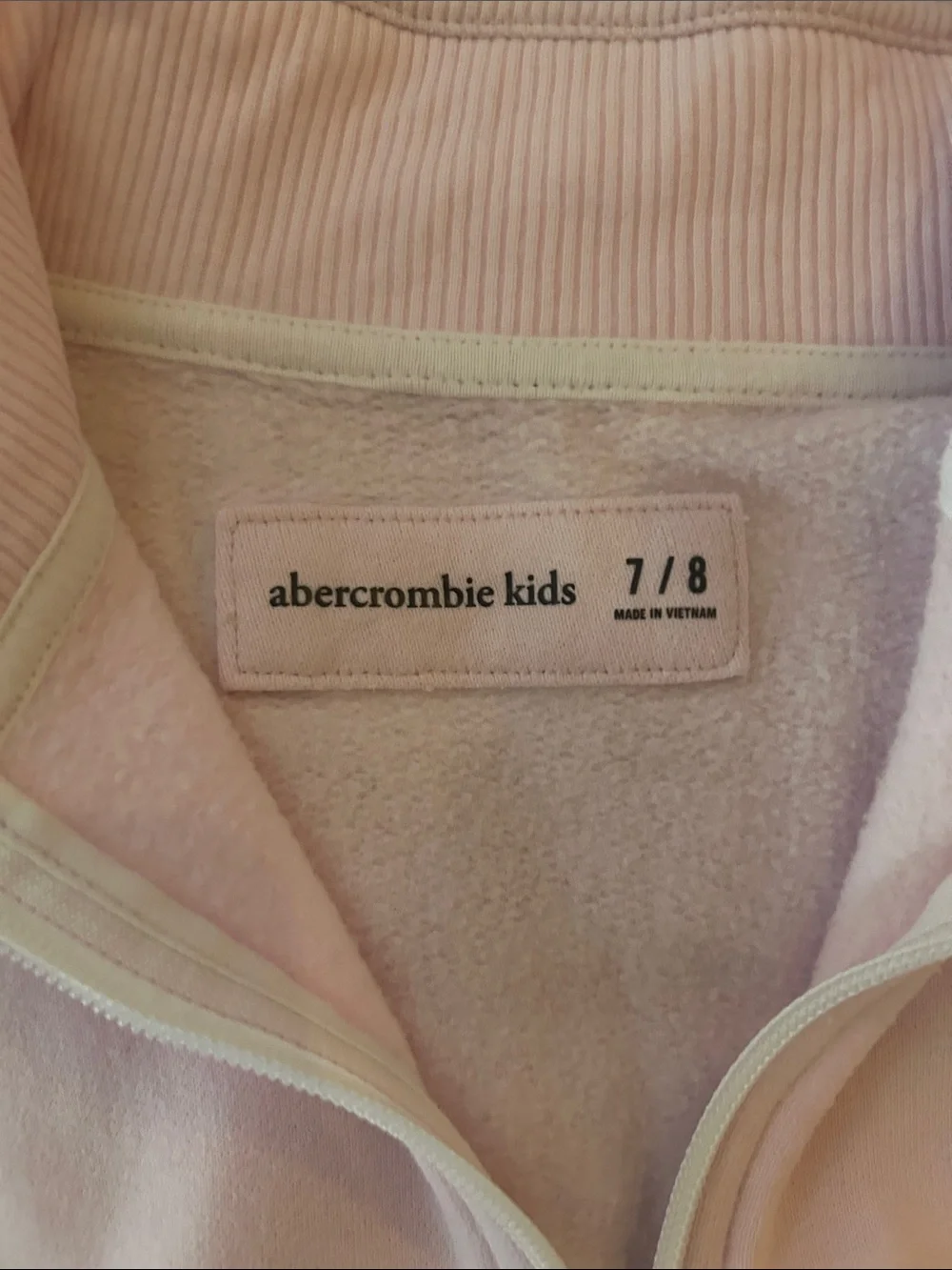 Abercrombie & Fitch Kids Light Pink Half-Zip Tennis Pullover